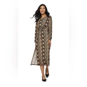 George Knot Front Long Maxi Dress Size Large Side Slit NWT Brand New